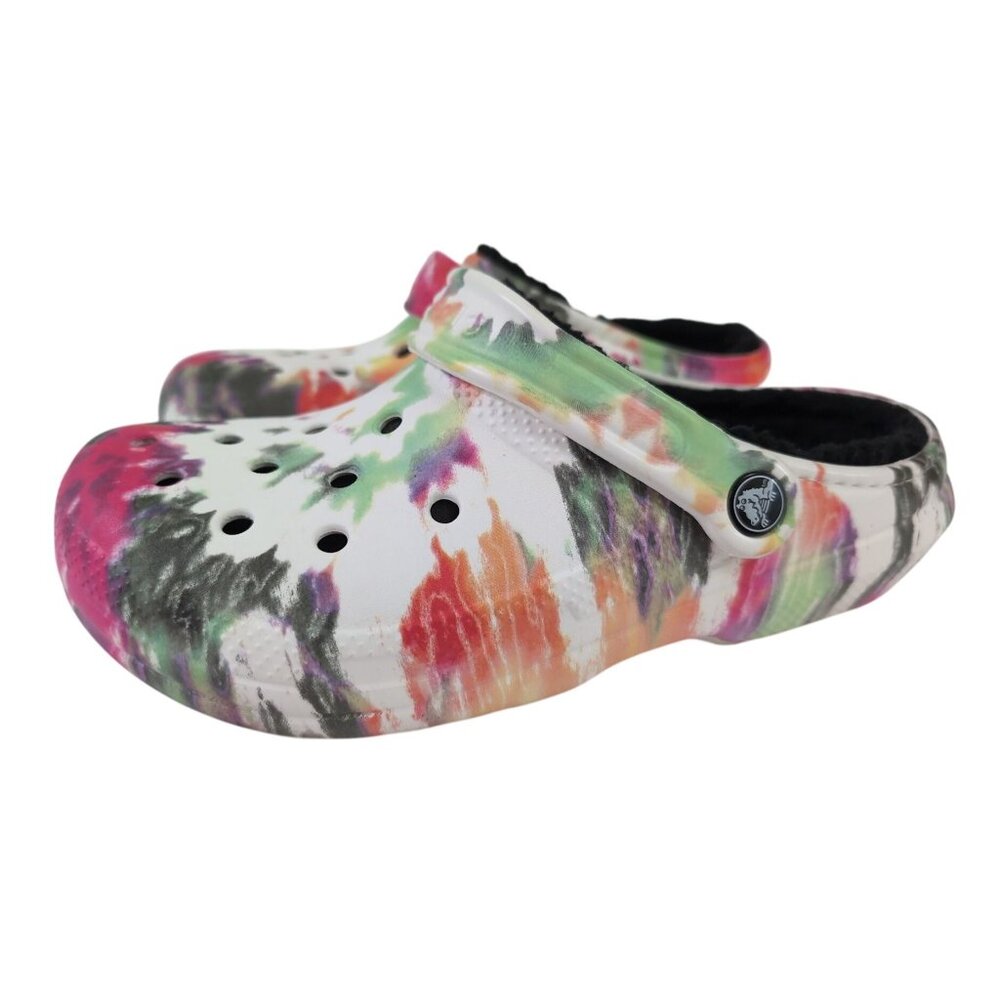 Crocs Classic Lined Clogs Womens 7 Tie Dye Festival Y2K Hippie Comfort